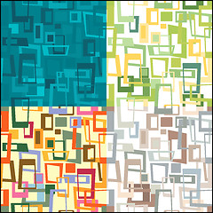 Image showing Set of seamless form pattern