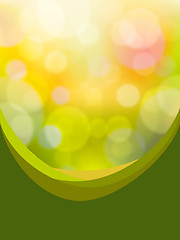 Image showing Green bokeh abstract light