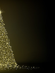 Image showing Abstract golden christmas tree. EPS 8