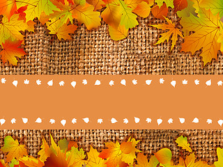 Image showing Thank You Card With A Leaves Background