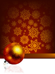 Image showing Elegant christmas background with baubles. EPS 8