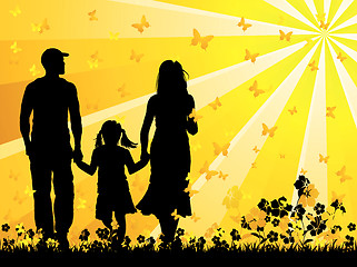 Image showing family silhouette