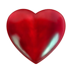 Image showing Realistic stone red heart.
