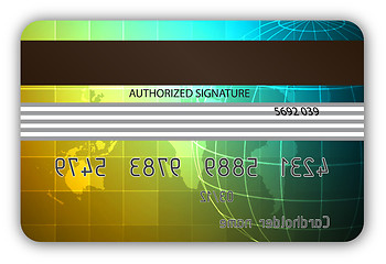 Image showing Vector credit cards, back view