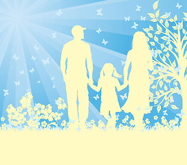 Image showing family silhouette