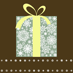 Image showing Retro gift box with bow. EPS 8