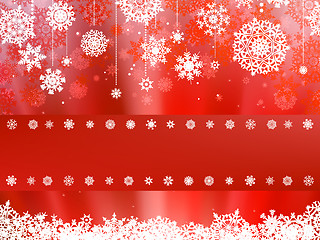 Image showing Christmas card with christmas snowflake. EPS 8