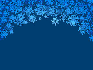 Image showing Christmas background with snowflakes. EPS 8