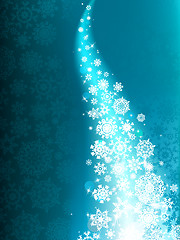 Image showing Blue winter background & snowflakes. EPS 8