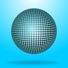 Image showing Vector halftone sphere