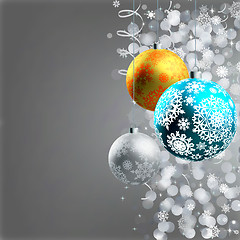 Image showing Winter background with Christmas decoration