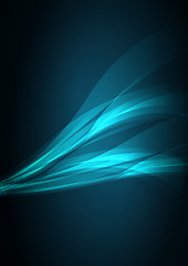 Image showing Dark Blue abstract glowing background