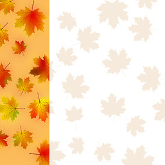 Image showing Colorful autumn leaves card.