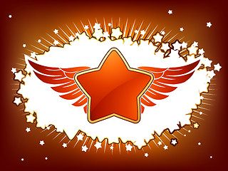 Image showing Star and wings with copyspace