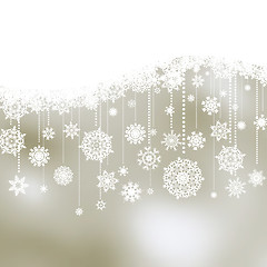 Image showing Christmas background with snowflakes. EPS 8