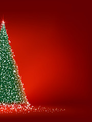 Image showing Abstract green christmas tree. EPS 8