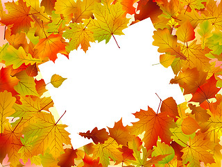 Image showing Autumn frame turned at an angle