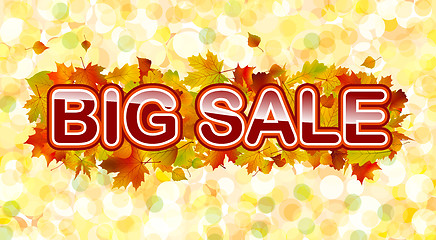 Image showing Vector autumn big sale