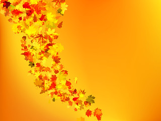 Image showing Autumnal orange background