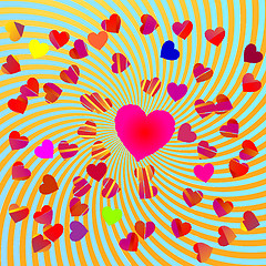 Image showing Abstract background with hearts