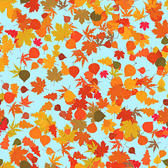 Image showing Autumn leaves, seamless background