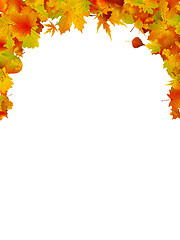 Image showing Autumn leafs frame