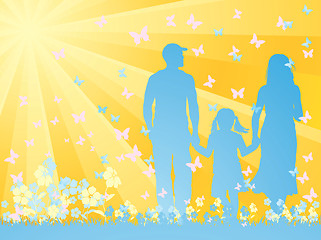 Image showing family silhouette