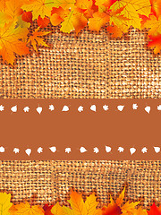 Image showing Thank You Card With A Leaves Background