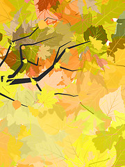 Image showing autumn leaves background