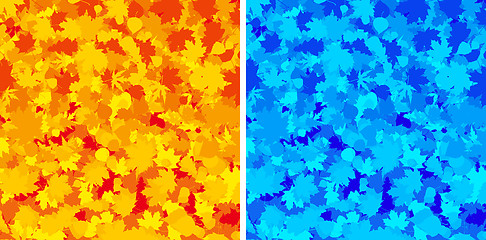 Image showing Autumn colorful maple leaves.