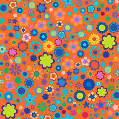 Image showing vector. seamless flower pattern