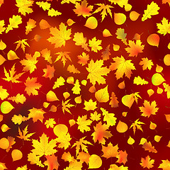 Image showing Seamless autumnal background