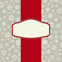 Image showing Christmas card background with snowflakes.