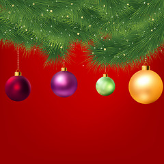 Image showing Christmas background with tree. EPS 8