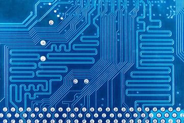 Image showing High tech circuit board industrial background