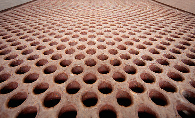 Image showing Rusty metal lattice - heat exchanger