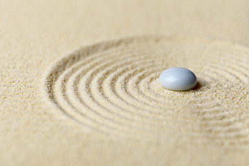 Image showing Zen Garden in miniature - abstract composition