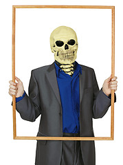 Image showing Masked man skeleton, placed himself in frame