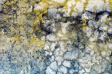 Image showing Multi-colored dirt on old concrete wall