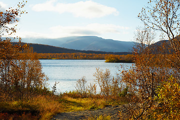 Image showing Mountain lake - autumn landscape