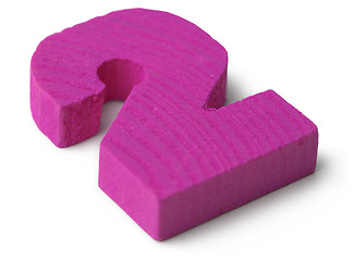 Image showing Violet wooden toy figure two