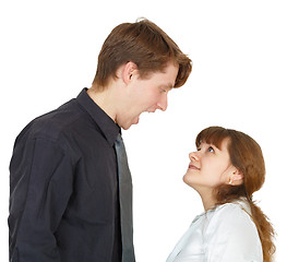 Image showing Man angrily shouted at woman