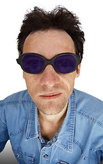 Image showing Funny man in dark glasses