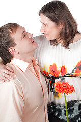 Image showing Beautiful couple - pregnant woman