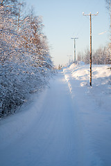 Image showing Snovy road