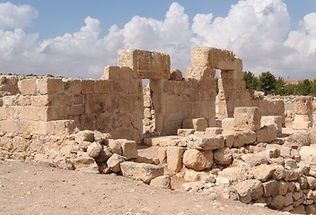 Image showing Double entrance of ruined ancient temple