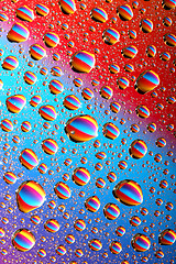 Image showing Colorful water drops