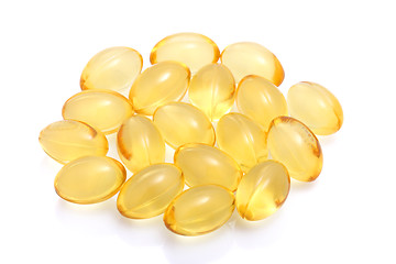 Image showing Fish oil capsules