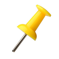 Image showing Yellow pushpin