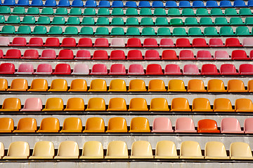 Image showing Empty stadium seats